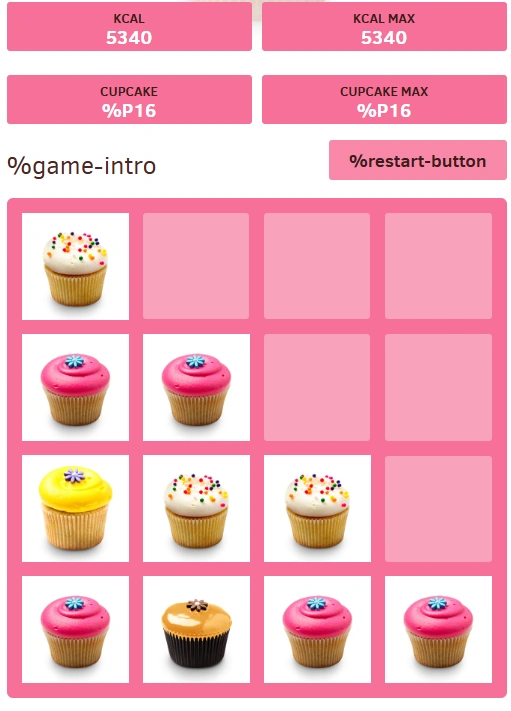 Cupcakes 2048 Game Screenshot - Play Free Online